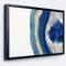 Designart - Macro of Blue Agate Stone - Abstract Framed Canvas Wall Art Print